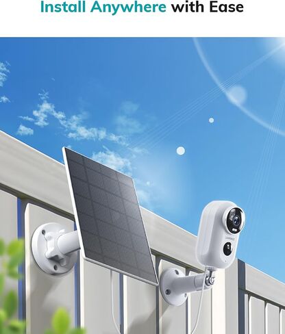ZUMIMALL 3W Solar Panel for Security Camera Wireless Outdoor, IP66 Waterproof Solar Panel with 10ft Type C Cable, Suitable for All Security Camera (Type C Port) in Saudi Arabia