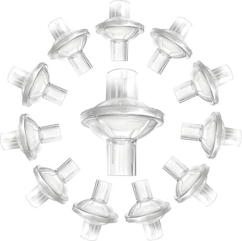 CPAP Filters - 12 PCS Universal CPAP Inline Filter for CPAP and BiPAP Machines Compatible with ResMed AirSense 10/11, CPAP Bacteria Filter for All 22mm & 25mm Tubing, CPAP Supplies in Kuwait