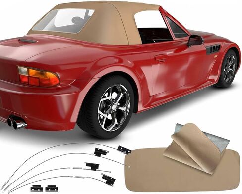 A-Premium Tan Convertible Soft Top with Plastic Window Compatible with BMW E36 Series Z3 1996 1997 1998 1999 2000 2001 2002 Convertible 25656165 in Saudi Arabia
