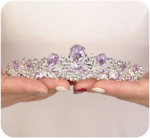 JWICOS Wedding Tiara for Women and Brides Princess Crowns and Tiaras for Bride Rhinestone Birthday Crown Headband Crystal Costume Party Prom Tiara Hair Accessories in Saudi Arabia