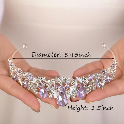 JWICOS Wedding Tiara for Women and Brides Princess Crowns and Tiaras for Bride Rhinestone Birthday Crown Headband Crystal Costume Party Prom Tiara Hair Accessories in Saudi Arabia