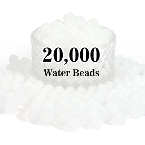 20000 Pieces Water Beads for Vases,Water Gel Beads,Water Beads for Plants,Jelly Beads for Vases,Water Beads for Centerpieces,Wedding Decor,Birthday Party,Holiday Decoration,DIY（White）