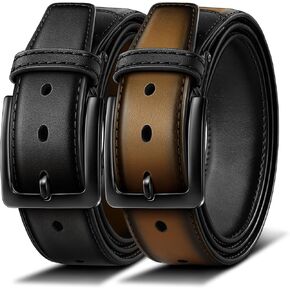 KEMISANT Men Belt,Reversible Leather Belt For Men Gift Casual Dress Golf Pants Jeans Gift Boxed