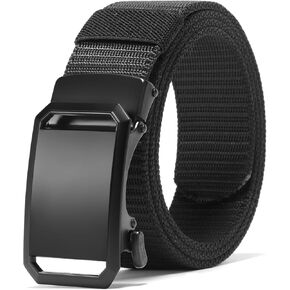 GAEKEAO Ratchet Belts for Men - Mens Golf Belt 1 3/8" Nylon Web Belt with Automatic Slide Buckle
