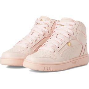 PUMA Rebound Layup Mid (Big Kid) Sneaker, Island Pink/Gold, 4.5 US Unisex