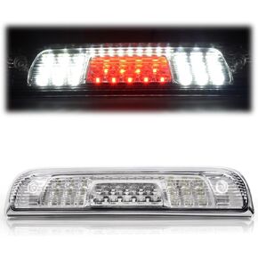 PIT66 LED 3rd Brake Light, Compatible with 2014-2018 Chevy Silverado/2014-2018 GMC Sierra 1500 2500HD 3500HD Clear Housing Clear Lens