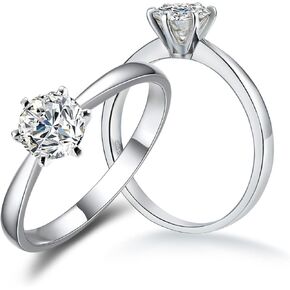 Atylyk 1CT Women's Moissanite Engagement Ring 925 Sterling Silver Big Flower Design Band Halo Wedding Band ، D Color VVS1 Clarity