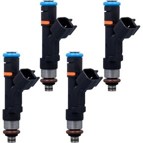 Fuel Injector 4 Holes Compatible with Ford C-Max EcoSport Focus Fusion Transit Connect Lincoln MKZ Electric/Petrol Replaces OE 0280158179 FJ993 822-11209 (Set of 4)