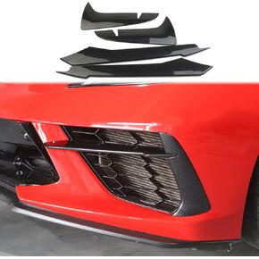 Crosselec Carbon Carbon Fiber More Press Light Lamp Trims for Chevrolet Corvette C8 2020-2025