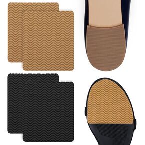 Shoe Heel Pads 4-Pack - Anti Slip Repair Kit with Adhesive Cushion Stickers, Thick Sole Protector for Leather Shoes Women Men (Durable Heel Replacement Kit)