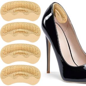 4D Cloud Heel Grips for Shoes Too Big - Heel Liners & Pads for Loose Shoes, Anti-Slip Cushion Pads for High Heels - Reduce Shoe Size & Prevent Heel Slipping (Beige, 6mm Thickness)