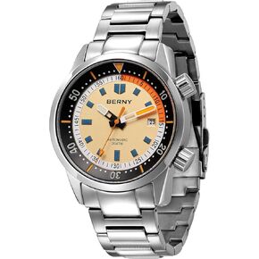 BERNY Diving Watch for Men Automatic Mechanical Watch 20ATM Wristwatch Sapphire Glass Super Luminous Male Diver Watches
