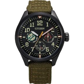 Citizen Eco-Drive Star Wars Quartz Men's Watch, Stainless Steel with CORDURA® strap, Boba Fett, Green (Model: BU2058-00W)