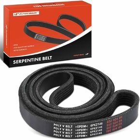 A-Premium Engine Serpentine Drive Belt متوافق مع Jeep و Dodge و Ford و Mercedes-Benz & Mercury Cars-Grand Cherokee و Wrangler و Liberty و TJ و Charger و Challenger و Mustang و Escort و E300 و S350 & More