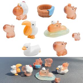 إكسسوارات لوحة دائرة دائرة مرور Capybara مضيئة ، مجموعة من 9 CAM CAR DASH DECER