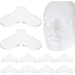 10 Pack CPAP Mask Nasal Pads, Nose Pad for CPAP Mask Sleep Apnea Masks Nose Cushion Nasal Gel Pad for Full Face Masks - Comfortable Avoiding Air Leaks and Red Marks Trimmable to Size