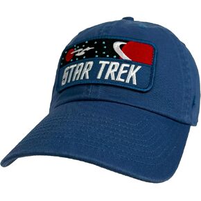 Popfunk Star Trek Enterprise Planet Patch Dad Hat - غطاء ملاءمة للاسترخاء U18 - للجنسين للرجال والنساء