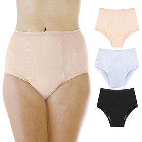 Wearever Women’s Maximum Absorbency Washable Reusable Bladder Control Panties - Pack of 3