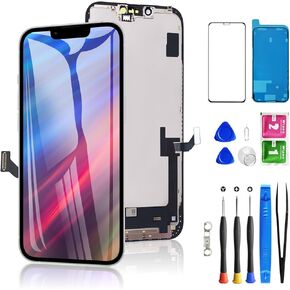 for iPhone 11 Screen Replacement 6.1 Inch, Diykitpl 3D Touch LCD Digitizer Replacement for A2111, A2223, A2221, with Repair Tools Kit+Magnetic Screw Mats+Screen Protector+Waterproof Frame Adhesive in Kuwait