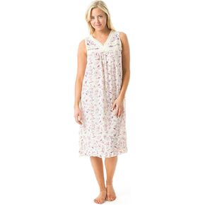 Casual Nights Women's Sleeveless Floral Lace and Ribbon Nightgown in Saudi Arabia