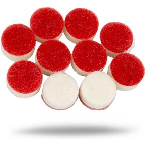 Maxshine 10 Pieces MN01 Mini Polisher and Accessories - 1.5x0.5cm (0.59"x0.19") Felt Polishing Pads, Designed for Precision Polishing on Small Surfaces, Ideal for Professional Car Detailing