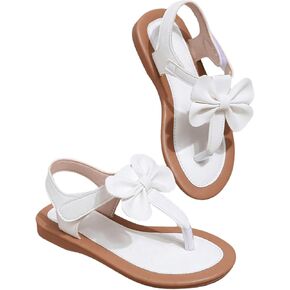GORGLITTER Girl's Bow Thong Flat Sandals Dressy Cute Open Toe Ankle Strap Summer Vacation Sandals