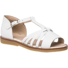 Elephantito Girls Nadine Sandal, White, 6 Big Kid