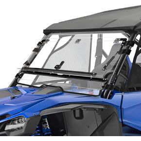 Kemimoto 2-in-1 UTV Flip Windshield متوافق مع Talon 1000R 1000X 1000X-4 2019-2024 ، مواد الكمبيوتر المغلفة الصلب ، مقاومة التأثير ، إرسال الضوء 95 ٪ ، وملحقات الزجاج الأمامي UTV التهوية UTV