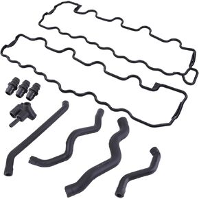 Pack of 2 Engine Valve Cover Gasket and Hose Set Fit for Mercedes-Benz ML320 ML350 ML430 E320 CLK320 C280 SLK320 C240 S500 SLK320 Replace 20180482 1120180282 1120180182 1179901578 VS50758R