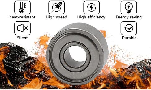 3x8x4mm Miniature Steel Bearing Skateboard Deep Groove Ball Bearings Pack of 10 in Saudi Arabia