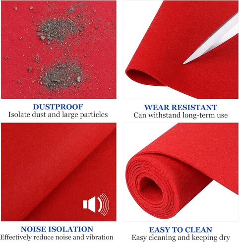 HBU Car Subwoofer Protect Underfelt Carpet Liner 54"x78" Lightweight & Wear Resistant for Boat Upholstery,Auto Floor,Trunk,Deck,RV,SUV (Black, 54inchx78inch) in Kuwait