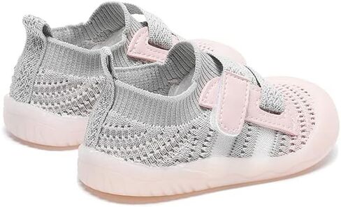 Baby Boys Girls Shoes Mesh Comfortable Breathable Rubber Soles Non-Slip Anti-Bumping Toes Infant Toddler Sneakers in Kuwait