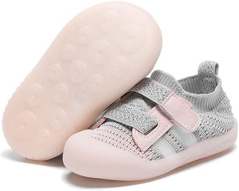 Baby Boys Girls Shoes Mesh Comfortable Breathable Rubber Soles Non-Slip Anti-Bumping Toes Infant Toddler Sneakers in Kuwait