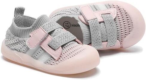 Baby Boys Girls Shoes Mesh Comfortable Breathable Rubber Soles Non-Slip Anti-Bumping Toes Infant Toddler Sneakers in Kuwait