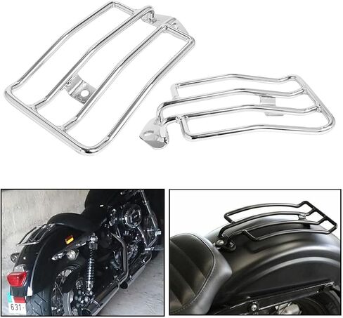 Motorcycle Motorcycle Seat Luggage Rack Support Shelf for Harley XL Sportsters Iron 48 883 xl1200 2004-2019, Chrome in Saudi Arabia