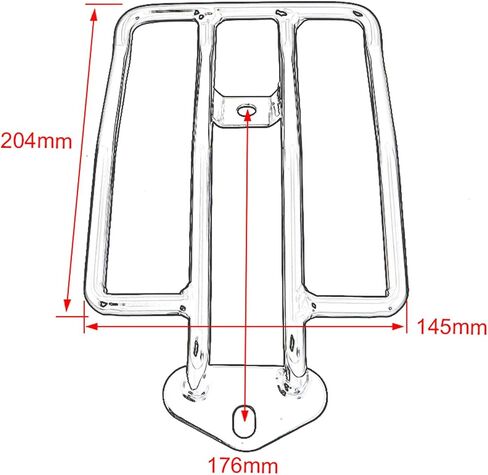 Motorcycle Motorcycle Seat Luggage Rack Support Shelf for Harley XL Sportsters Iron 48 883 xl1200 2004-2019, Chrome in Saudi Arabia