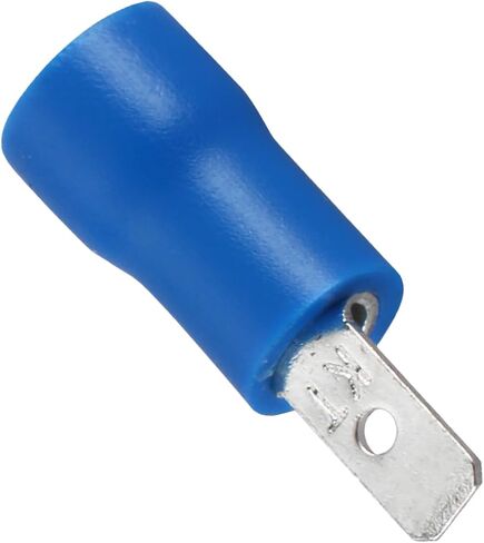 Baomain Blue Male Insulated Spade Wire Connector Electrical Crimp Terminal 16-14 AWG 2.8 x 0.5mm Pack of 100 in Saudi Arabia