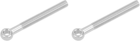 مسمار رفع أرجوحة الكتف من ميتاليكسيتي (M14x80 مم) قطعتين، 304 مسامير عين من الفولاذ المقاوم للصدأ - لتجديد المنزل، مثبتات صمامات بوابة خطوط الأنابيب، فضي in Kuwait