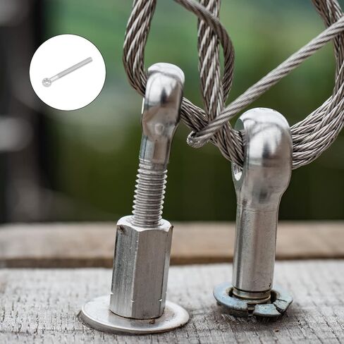 مسمار رفع أرجوحة الكتف من ميتاليكسيتي (M14x80 مم) قطعتين، 304 مسامير عين من الفولاذ المقاوم للصدأ - لتجديد المنزل، مثبتات صمامات بوابة خطوط الأنابيب، فضي in Kuwait