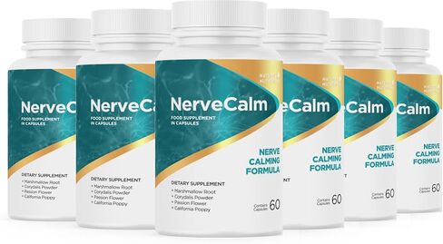 Nervecalm - ملحق هادئ طبيعي | مزيج العشبية مع زهرة العاطفة ، شائكة الكمثرى وكاليفورنيا الخشخاش | كبسولات نباتية ، غير المعدلة وراثيا ، شهر واحد العرض | صنع في الولايات المتحدة in Kuwait
