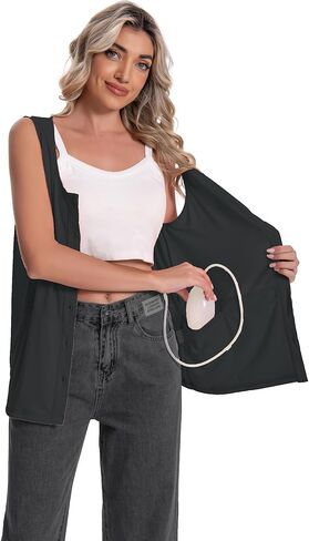 دبابة أعلى استئصال الثدي مع جيوب الصرف بعد الجراحة يجب أن يكون الانتعاش للملابس مريحة القمصان بلا أكمام in Kuwait