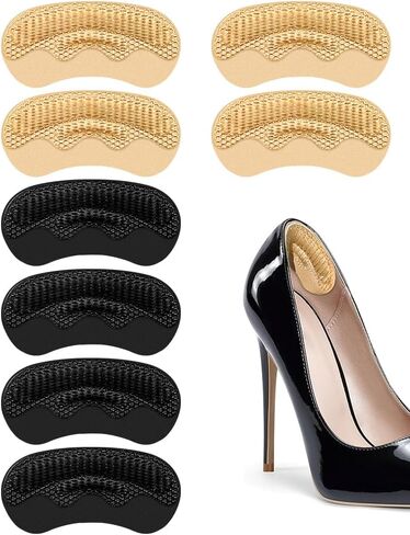 4D Cloud Heel Grips for Shoes Too Big - Heel Liners & Pads for Loose Shoes, Anti-Slip Cushion Pads for High Heels - Reduce Shoe Size & Prevent Heel Slipping (Beige, 6mm Thickness) in Saudi Arabia