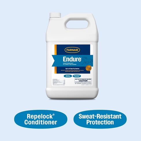 Farnam Endure Sweat-Resistant Horse Fly Spray, Kills, Repels, Protects, 32 Ounces, Quart Spray in Kuwait