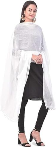 Shemass ™ Cotton Dupatta Shawl ، وشاح للأزياء للسيدات للصيف والربيع ، ألوان صلبة in Saudi Arabia