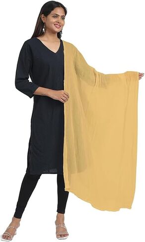 Shemass™ Cotton Dupatta Shawl, Women's Fashion Scarf for Summer and Spring, Solid Colors in Saudi Arabia
