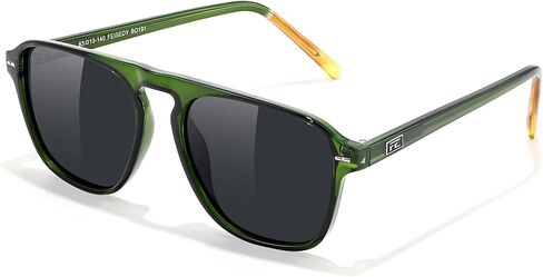 FEISEDY Polarized Aviator Mens Sunglasses Square Modern Women Vintage Style Acetate Frame UV400 B0191 in Saudi Arabia