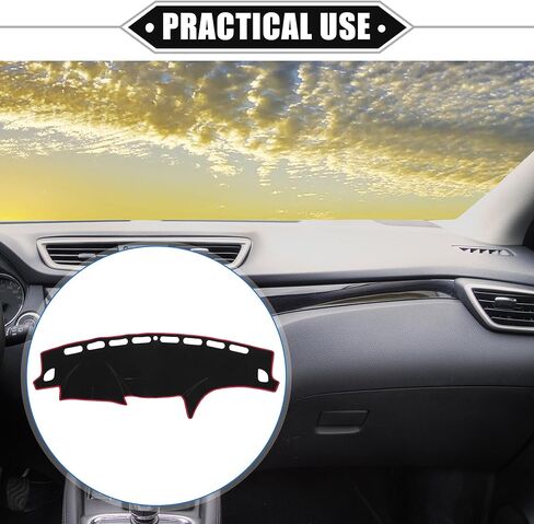 Car Dashboard Cover Mat Compatible for Subaru Impreza 2008-2011, Protective Polyester Black Center Console Interior Trim Dash Board Mat in Kuwait