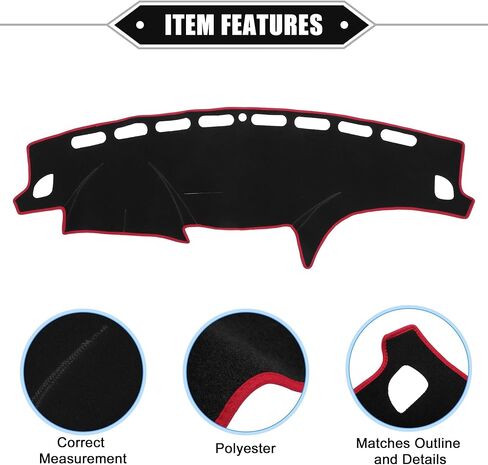 Car Dashboard Cover Mat Compatible for Subaru Impreza 2008-2011, Protective Polyester Black Center Console Interior Trim Dash Board Mat in Kuwait