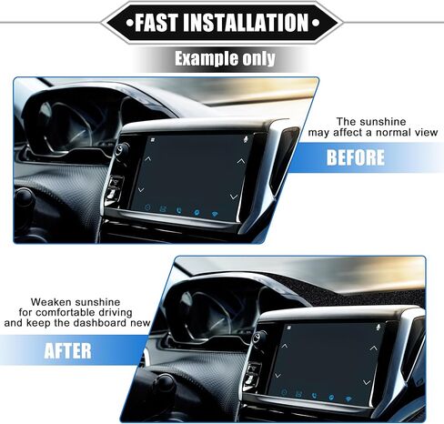 Car Dashboard Cover Mat Compatible for Subaru Impreza 2008-2011, Protective Polyester Black Center Console Interior Trim Dash Board Mat in Kuwait