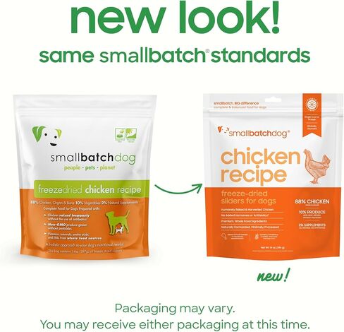 Smallbatch Pets Freeze-Dried Premium Raw Food Diet for Dogs, Beef Recipe, 14 oz, Made in The USA, Organic Produce, Humanely Raised Meat, Hydrate and Serve Patties, Single Source Protein, Healthy in Saudi Arabia